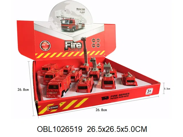 合金回力消防车 12只装1展示盒_OBL1026519