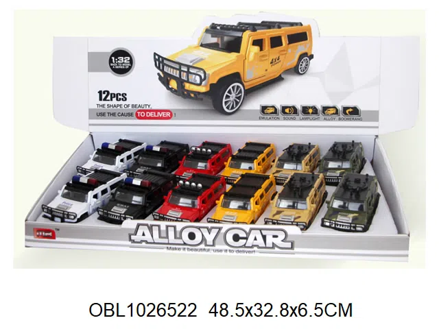 合金回力车带灯光音乐 包电 12只装1展示盒_OBL1026522