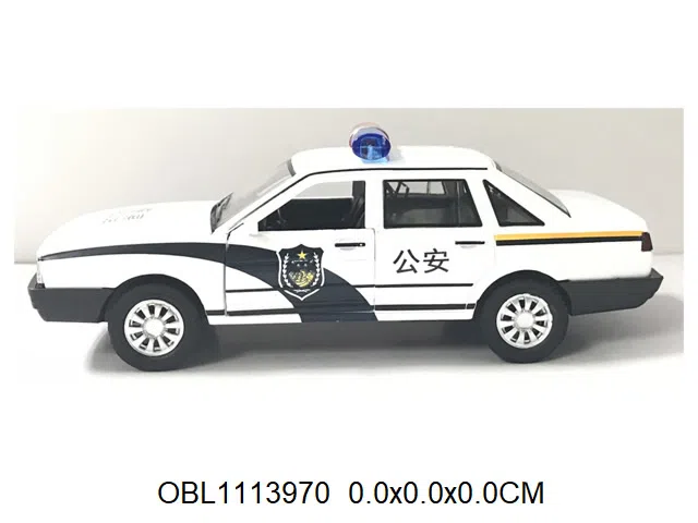 合金回力警车带灯光声音 包电 可开门  中文版_OBL1113970