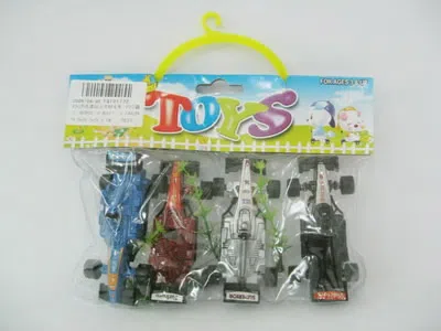 4只庄喷漆回力方程车配树4款混装_OBL101732