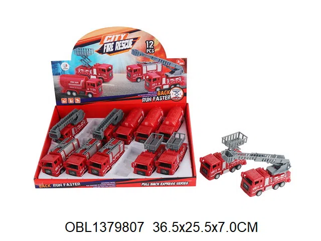 回力消防车   4款混装  12只装1展示盒_OBL1379807
