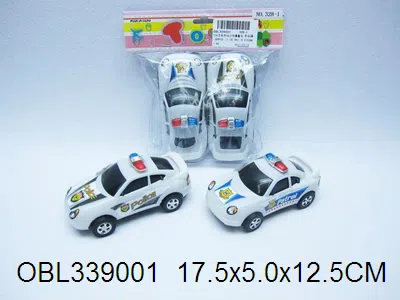 2只庄实色回力仿真警车仔 2款混装_OBL339001