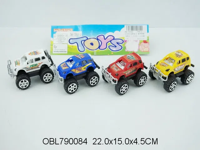 4只庄回力越野车 白 黄 红 蓝4色混装_OBL790084