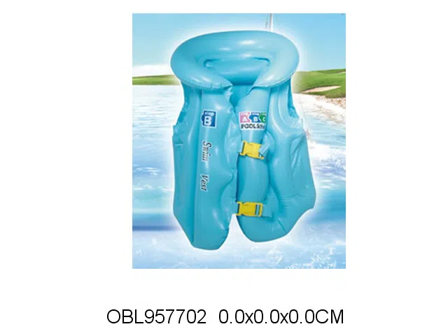 中号充气游泳衣 出货无充气 蓝 黄 桔3色混装_OBL957702