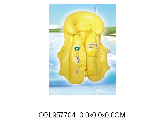 小号充气游泳衣 出货无充气 蓝 黄 桔3色混装_OBL957704