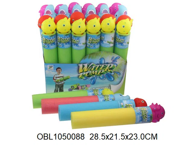 30CM水炮搪塑新款动物小头 24条装1展示盒_OBL1050088