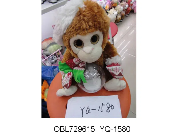 27CM毛绒抱雪球猴_OBL729615