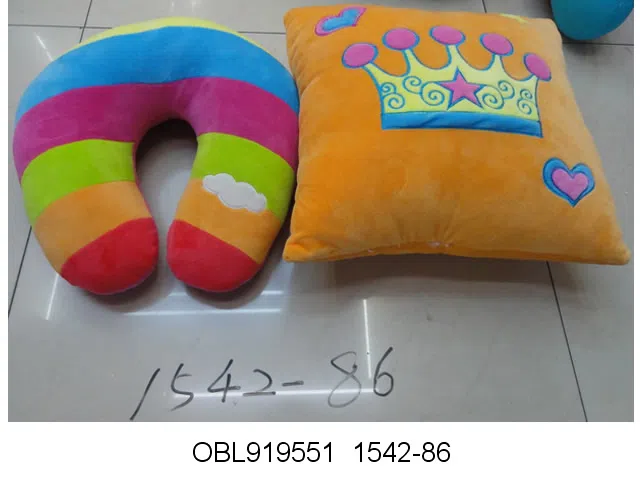 毛绒方枕 34CM*33CM 2色可混_OBL919551