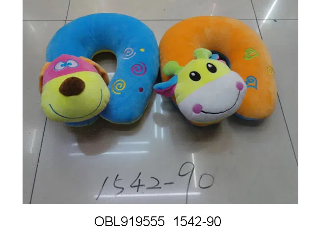 毛绒动物U形枕 长颈鹿 狗2款混装_OBL919555