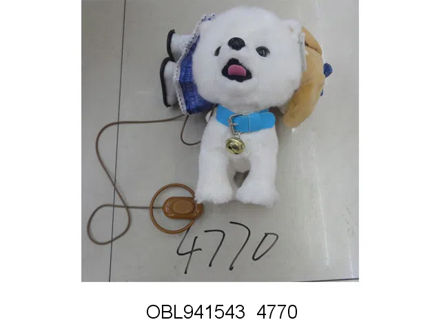 电动毛绒白富美狗带铃铛 牵线 1首俄文音乐_OBL941543