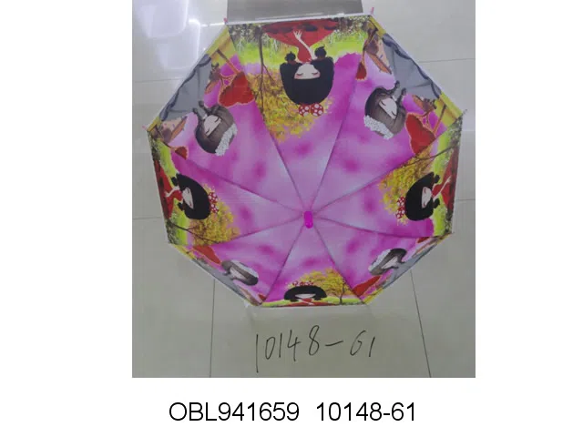 50CM环保卡通美女伞带口哨 5-6色_OBL941659