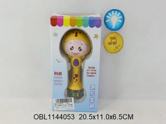 婴儿节奏棒带灯光音乐 2颗AAA电池无包电 6款混装_OBL1144053