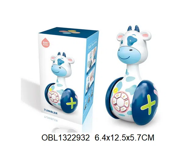 不倒翁早教滑行车带灯光音乐/语音 会讲故事  3*AG13纽扣电池包电  牛/马/狗3款混装_OBL1322932