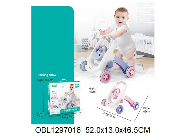 婴儿手推学步车带灯光音乐 无包电  2色混装_OBL1297016