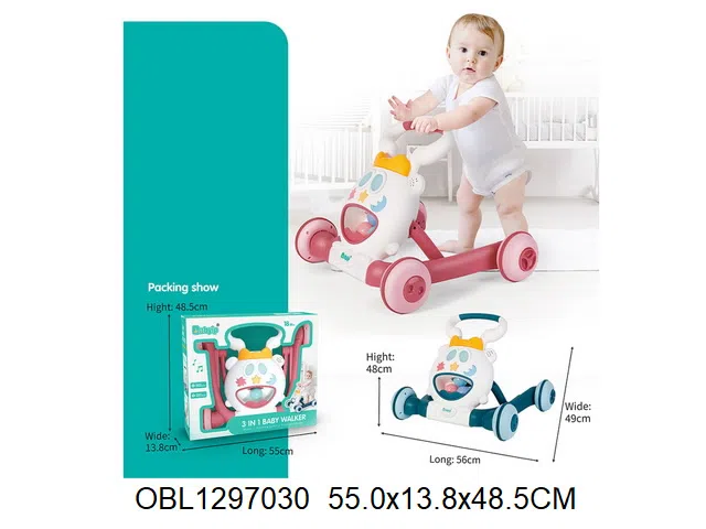 婴儿手推学步车带灯光音乐 无包电  2色混装_OBL1297030