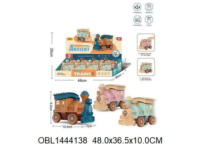 惯性按压火车   3色混装  12只装1展示盒_OBL1444138