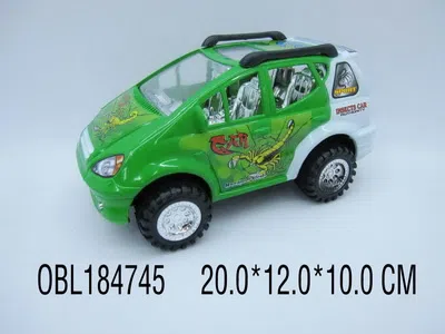 惯性仿真商务跑车(卡通昆虫标) 黄绿二色混装_OBL184745