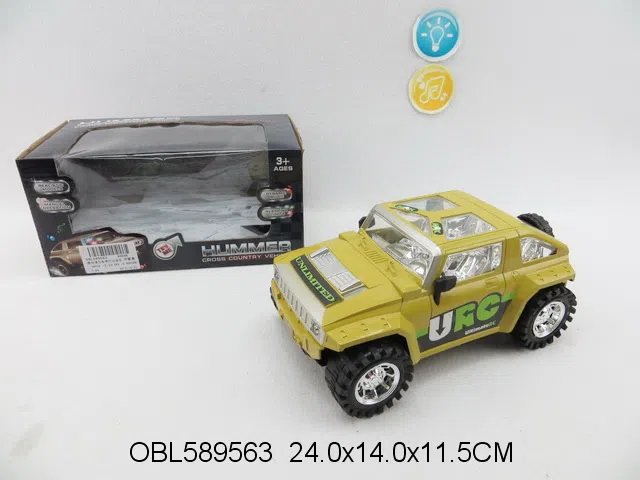 惯性悍马车带灯光音乐 包电 黄 乌 红3色混装_OBL589563