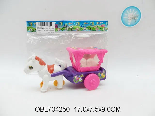 拉线马车带灯光雪花 包电 2色混装_OBL704250