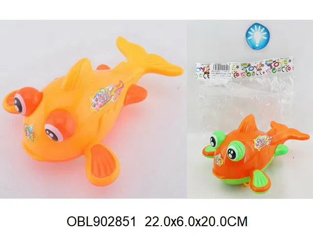 拉线卡通鱼带灯光 包电 黄 绿 橙3色混装_OBL902851