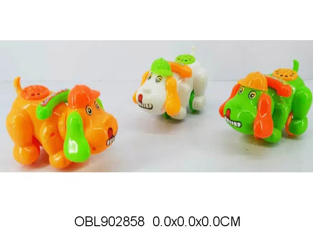 拉线卡通电话狗 黄 绿 白3色混装_OBL902858