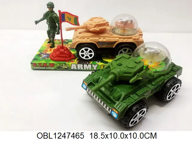 拉线坦克配战士国旗带灯光 2颗纽扣电池包电 2色混装_OBL1247465