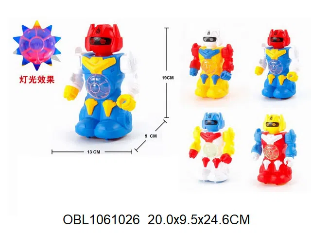 拉线机器人带灯光 包电 4色混装_OBL1061026