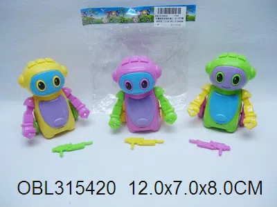 卡通实色拉线机器人 3色混装_OBL315420