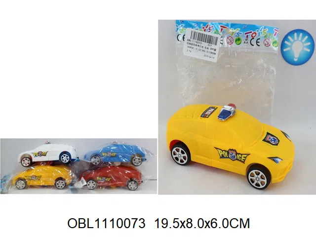 拉线变形警车带灯光 包电 4色混装_OBL1110073