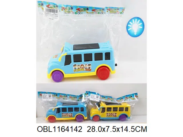 拉线校车带灯光 2粒纽扣电池包电_OBL1164142