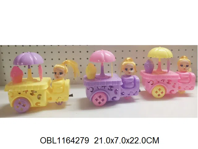拉线芭芘公主雪糕车带铃  3色混装_OBL1164279