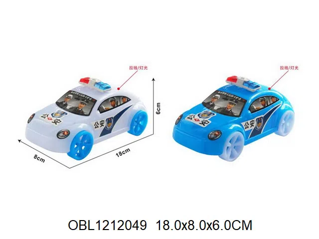 拉线警车带灯光  包电  2色混装   中文版_OBL1212049