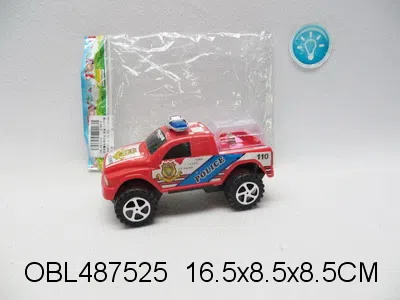 拉线警车带灯光 包电 2色混装_OBL487525