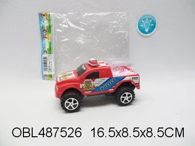 拉线警车带灯光雪花 包电 2色混装_OBL487526