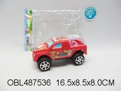 拉线卡通车带灯光 包电 2色混装_OBL487536