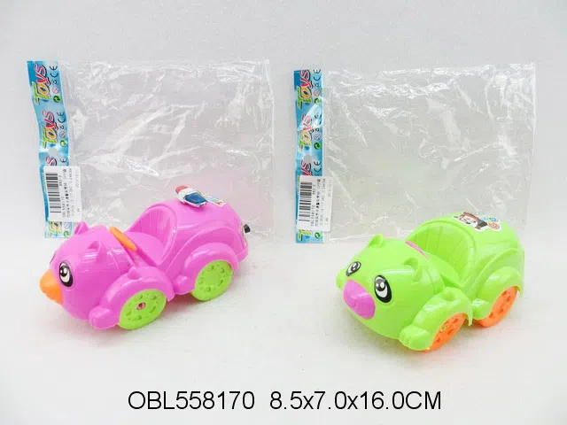 拉线实色卡通警车带铃 包电 橙 红 青2款3色混装_OBL558170