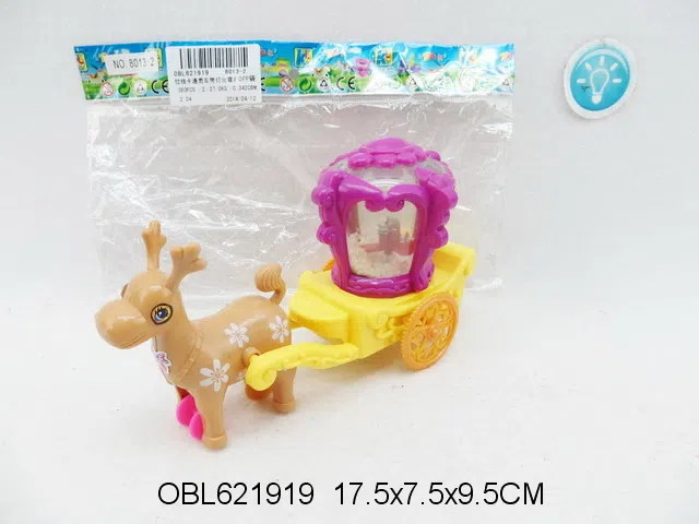 拉线卡通鹿车带灯光雪花 包电 2色混装_OBL621919