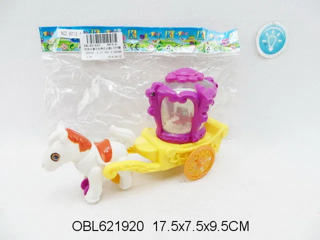 拉线卡通马车带灯光雪花 包电 2色混装_OBL621920