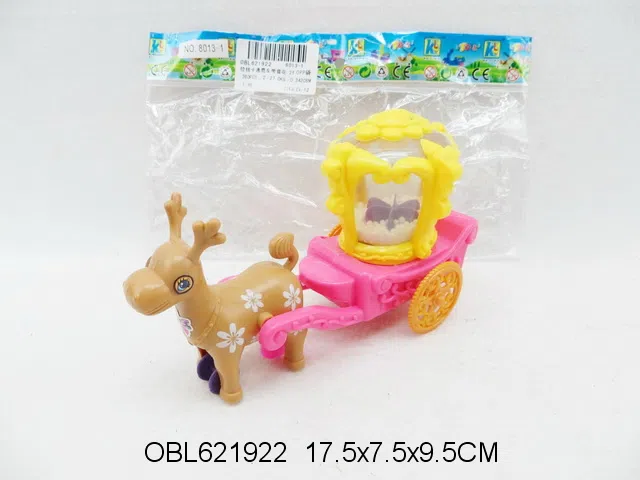 拉线卡通鹿车带雪花 2色混装_OBL621922