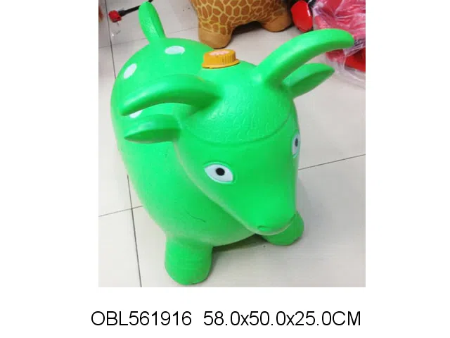 搪塑充气跳跳羊 出货无充气 红/黄/蓝/绿_OBL561916