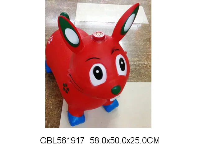 搪塑充气跳跳兔子 出货无充气 红/黄/蓝/绿_OBL561917