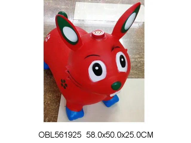 搪塑充气音乐跳跳兔子 包电 出货无充气 红/黄/蓝/绿_OBL561925