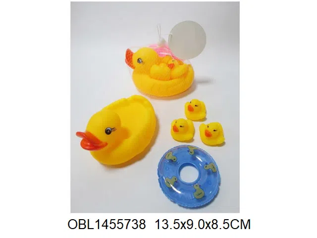 搪塑母子鸭配游泳圈_OBL1455738