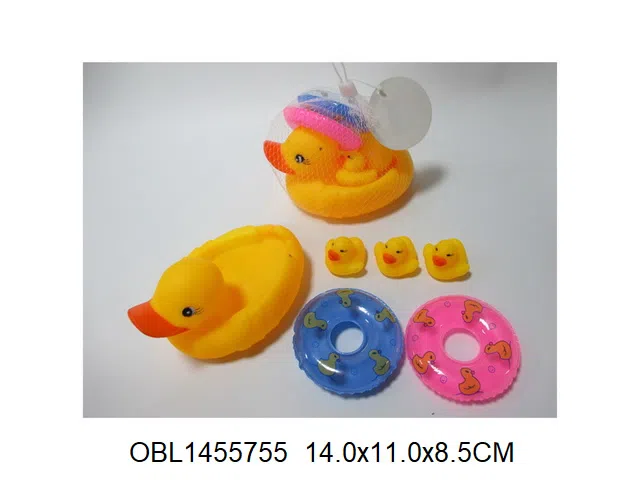 搪塑母子鸭配2个游泳圈_OBL1455755