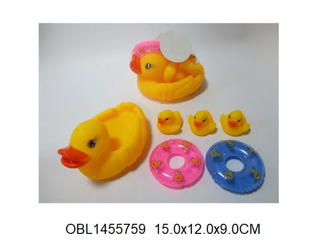 搪塑母子鸭配游泳圈_OBL1455759