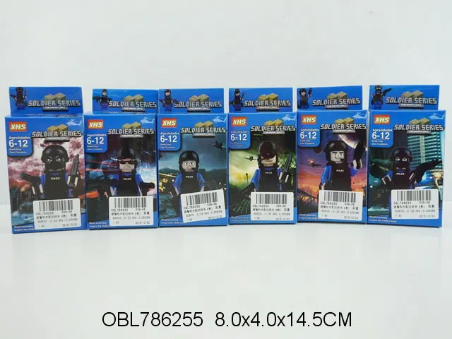 拼装警察积木配说明书 6款混装_OBL786255