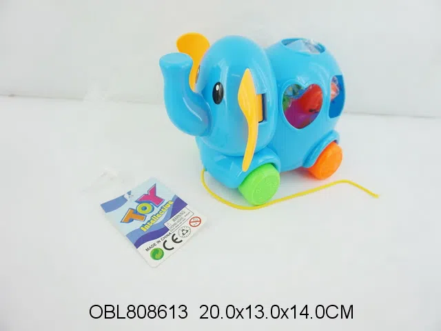 拖拉积木大象_OBL808613