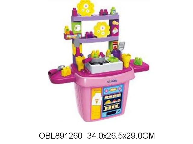 积木厨具台套装带灯光声音 无包电_OBL891260