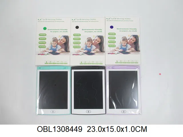 8.5寸液晶写字板 带一粒纽扣电池 3色混装_OBL1308449