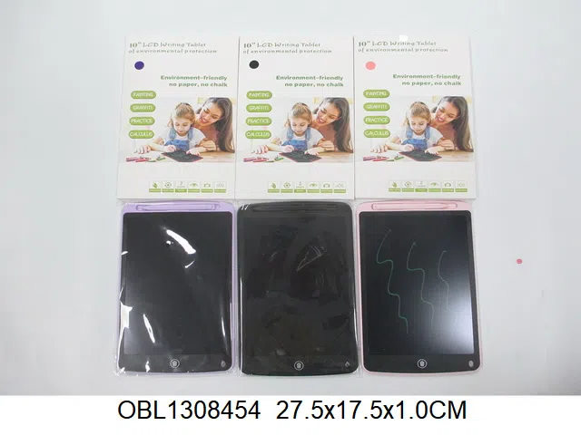 10寸液晶写字板 带一粒纽扣电池 3色混装_OBL1308454